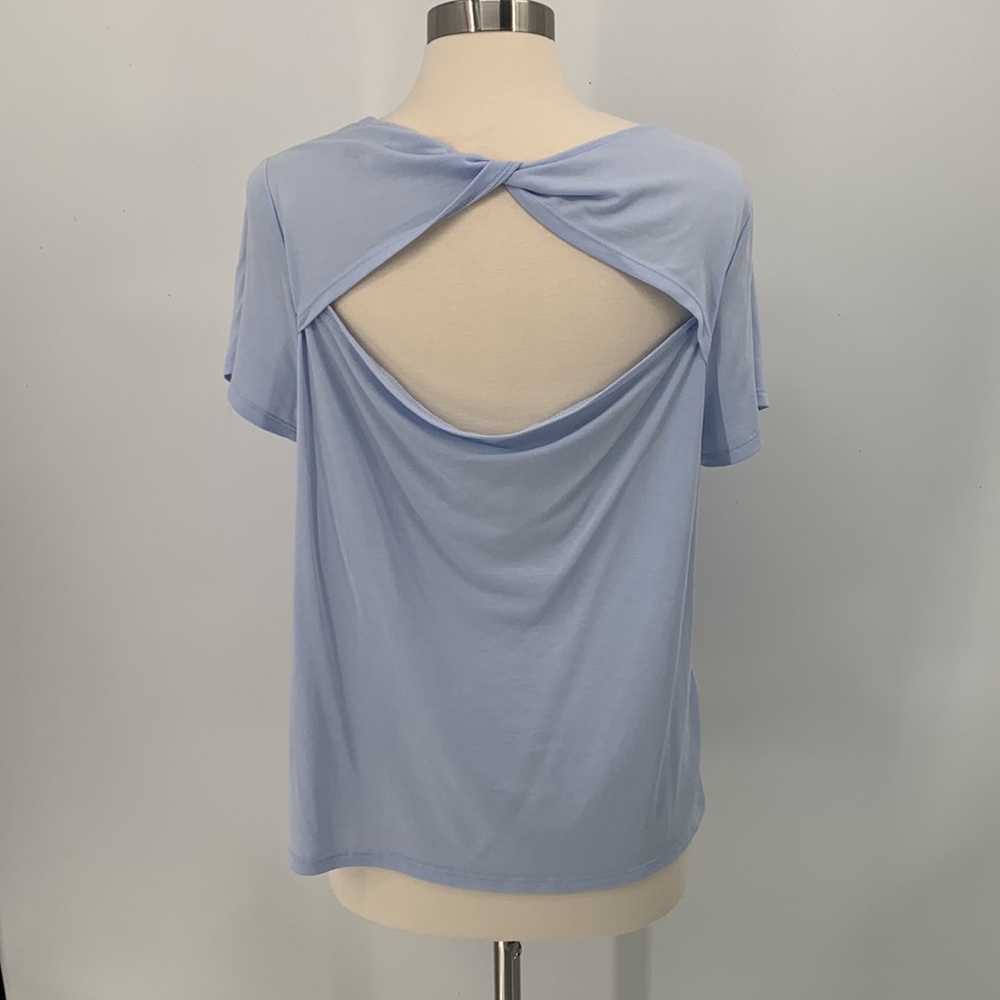 A New Day - Baby Blue Twist Back Tee